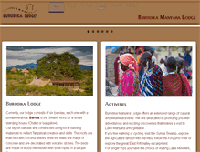 Tablet Screenshot of burudikalodges.com